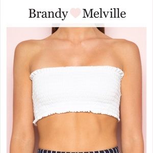 Brandy Melville Ruffled Bandeau Top